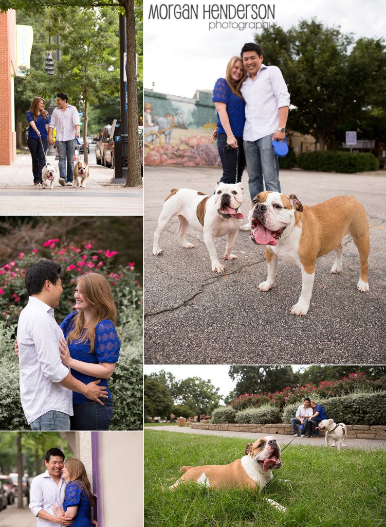 engagement photography with dogs downtown raleigh