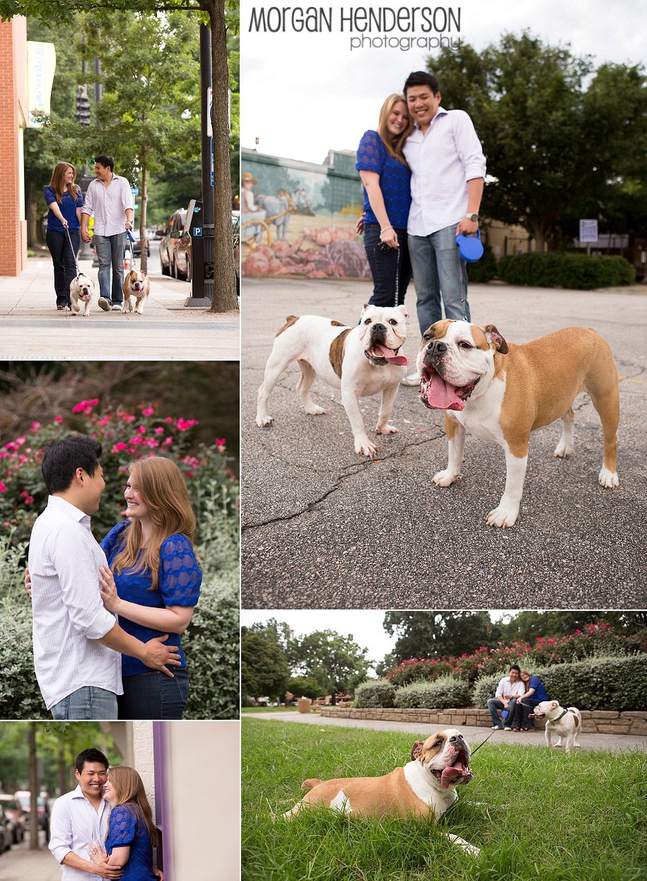 engagement photos with dogs in raleigh nc