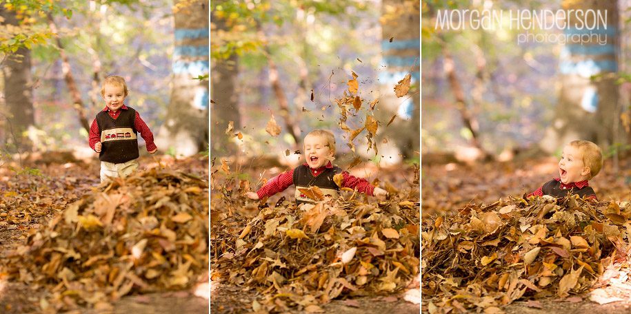 2 fall child photography leave piles durham nc