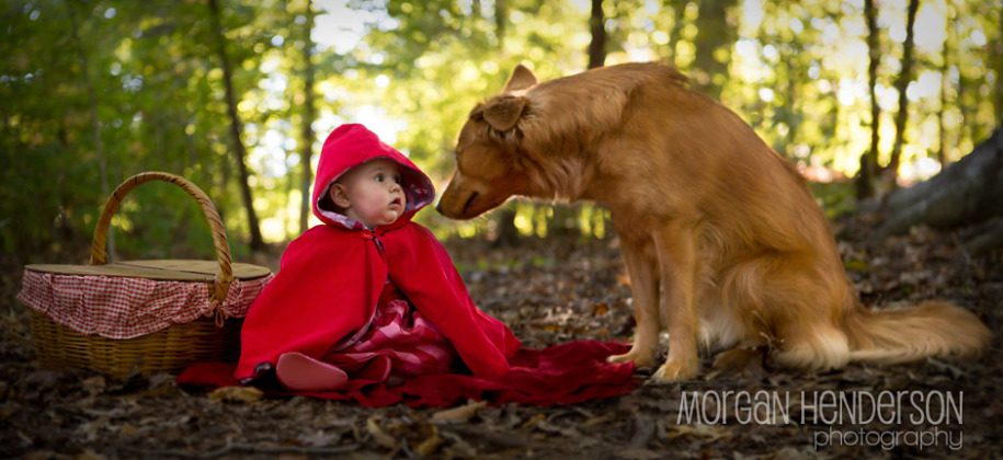 little red  riding hood child photo